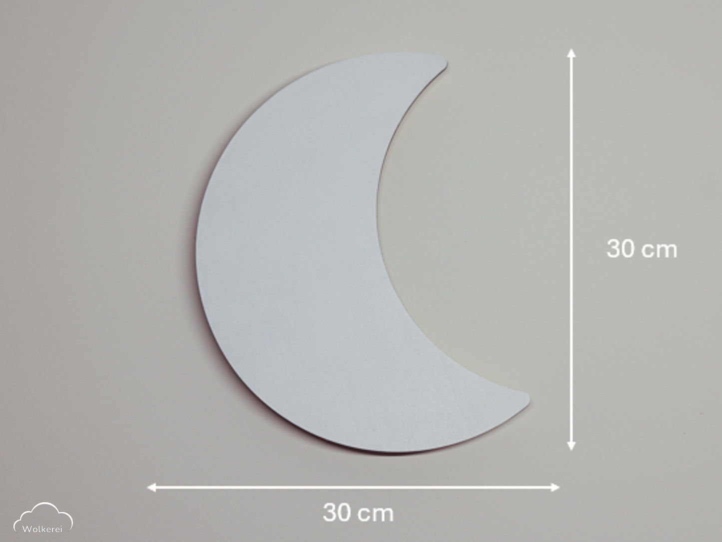 Mond "Maxi" Wandlampe für das Kinderzimmer aus Holz 30cm
