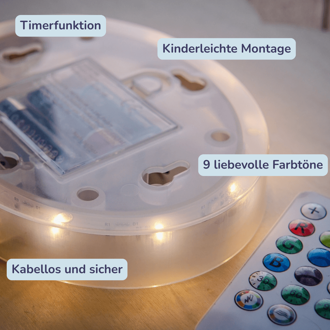 Sonne "Samira" Wandlampe für das Kinderzimmer aus Holz 30cm