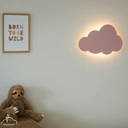 Wolke "Theo" Wandlampe für das Kinderzimmer aus Holz 45cm