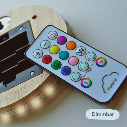 Mond "Maxi" Wandlampe für das Kinderzimmer aus Holz 30cm