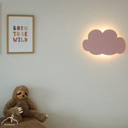 Wolke "Ava" Wandlampe für das Kinderzimmer aus Holz 45cm