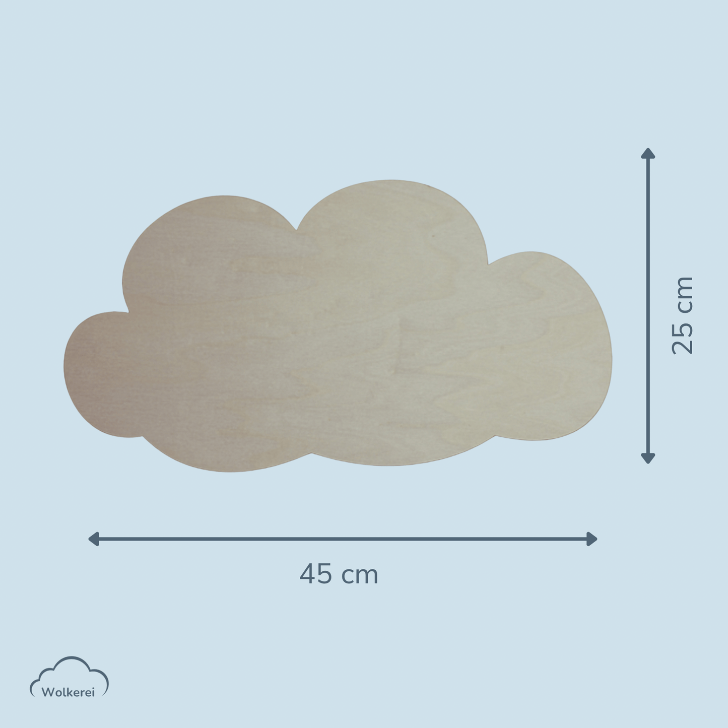 Wolke "Ava" Wandlampe für das Kinderzimmer aus Holz 45cm