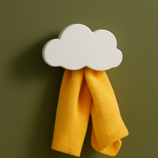 Dekorativer Holzhaken in Wolkenform "Ava" 8cm